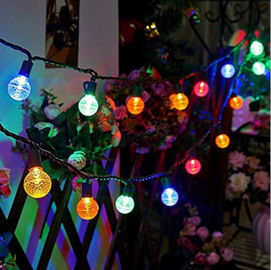 Durable LED Ball String Lights Customized Size And Spacing Polycarbonate Housing